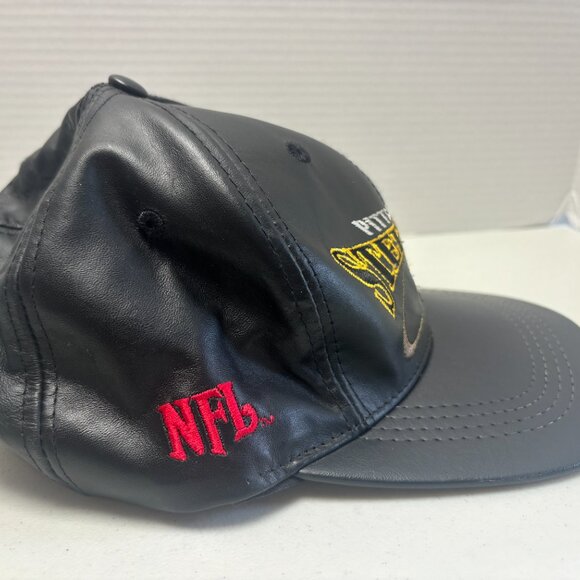 Pittsburgh Steelers Vintage Leather Steelers Hat - Size OS - CL - Picture 2 of 6